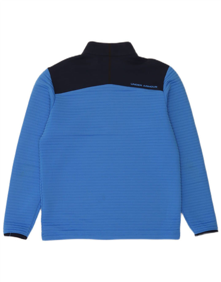 Under Armour Mens Cold Gear Pullover Tracksuit Top Medium Blue Colourblock
