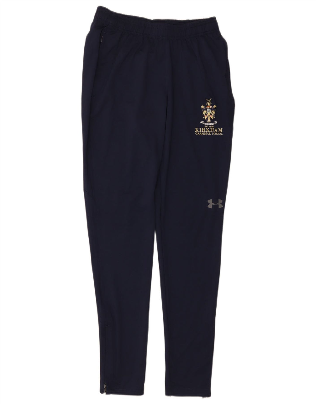 UNDER ARMOUR Mens Graphic Tracksuit Trousers Small  Navy Blue Polyester