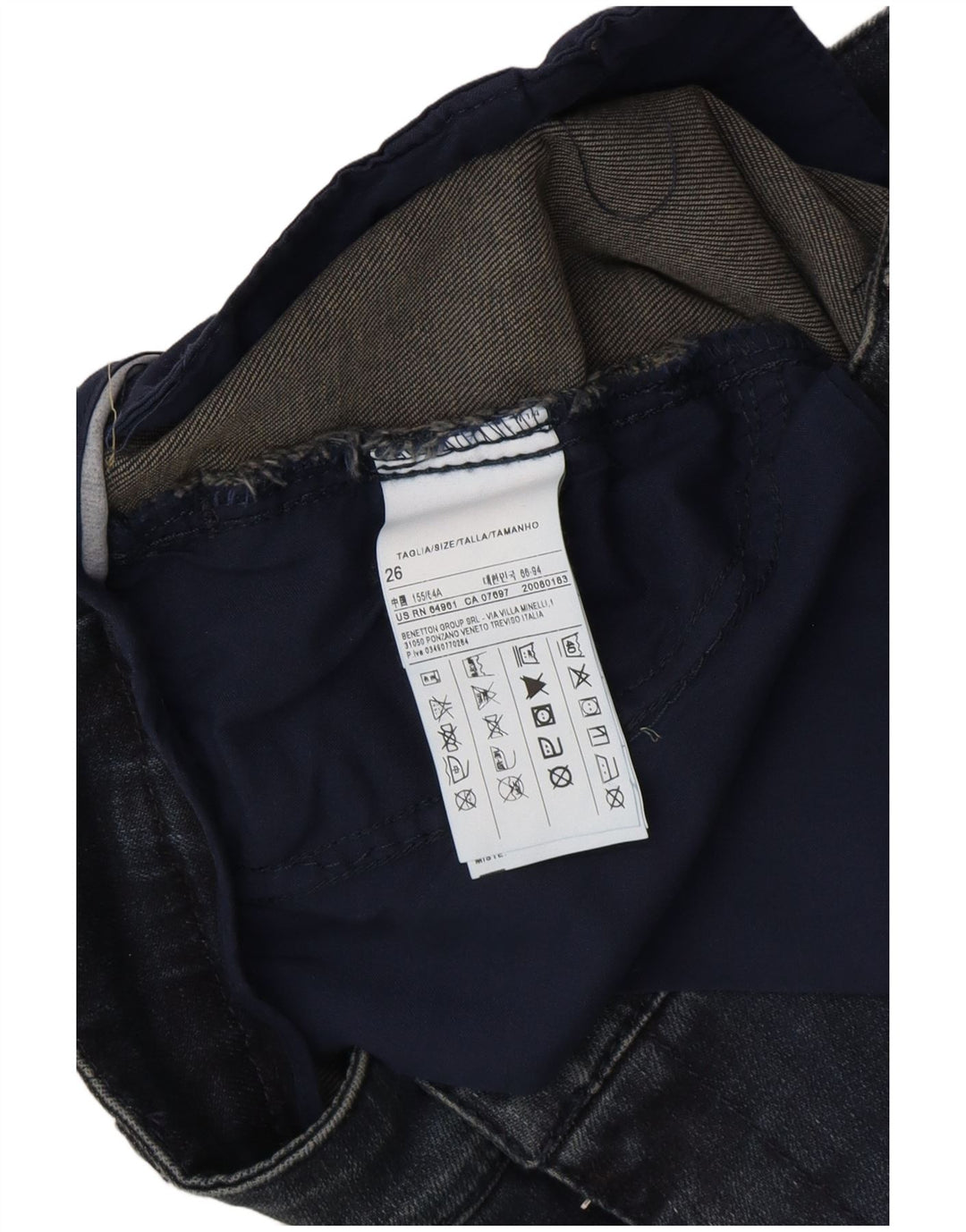 Sisley Womens Denim Skirt W26 Small Navy Blue Cotton