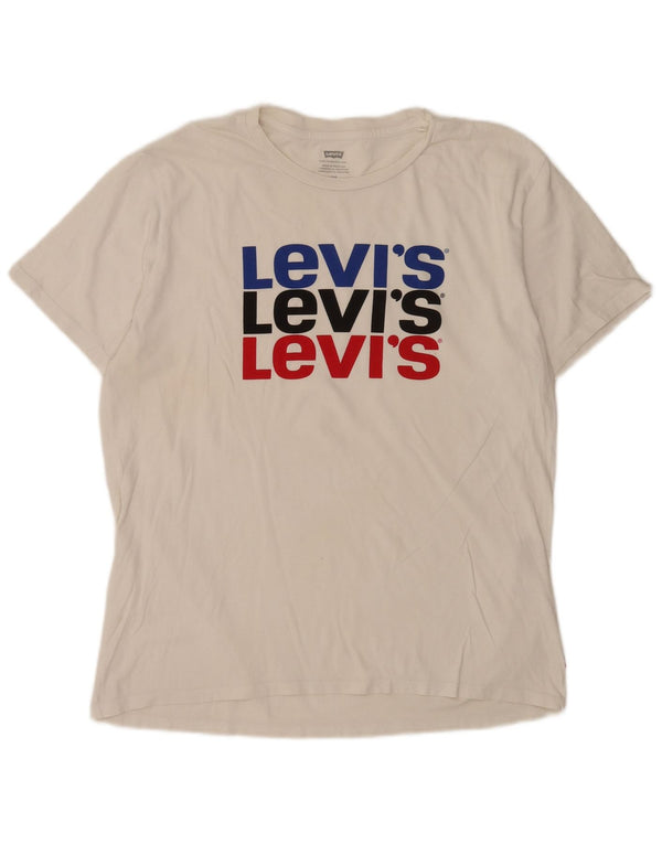 Levi's Mens Graphic T-Shirt Top Large White
