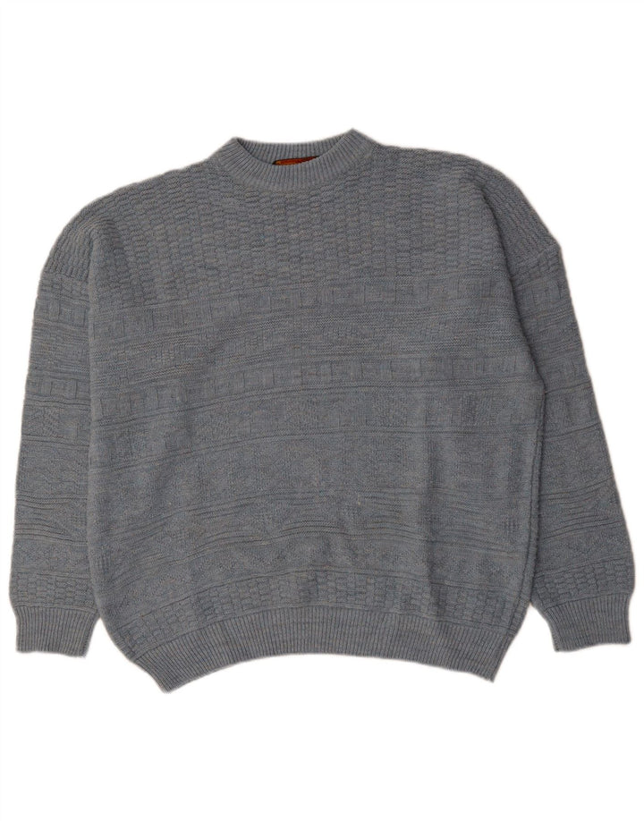 Vintage Mens Crew Neck Jumper Sweater XL Grey