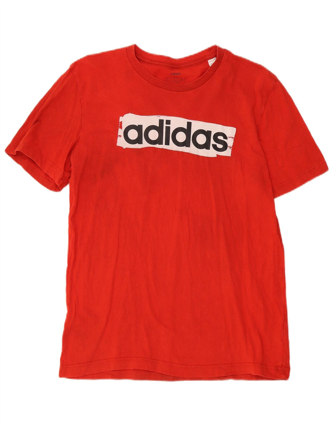 Adidas Mens Graphic T-Shirt Top Medium Red Cotton