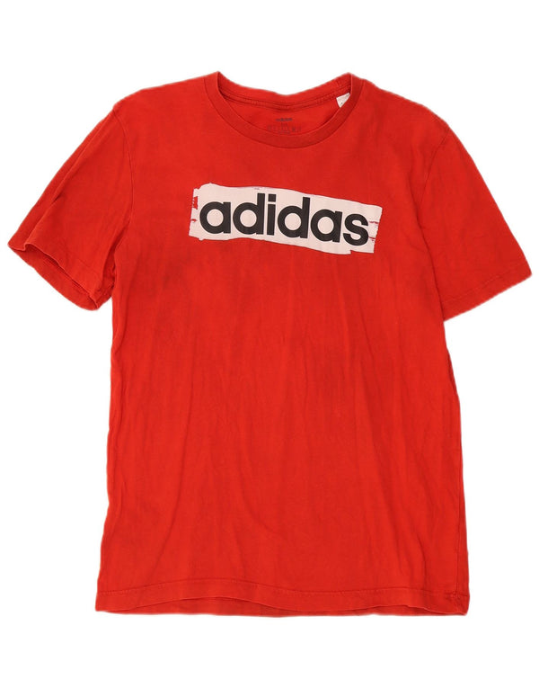 Adidas Mens Graphic T-Shirt Top Medium Red Cotton