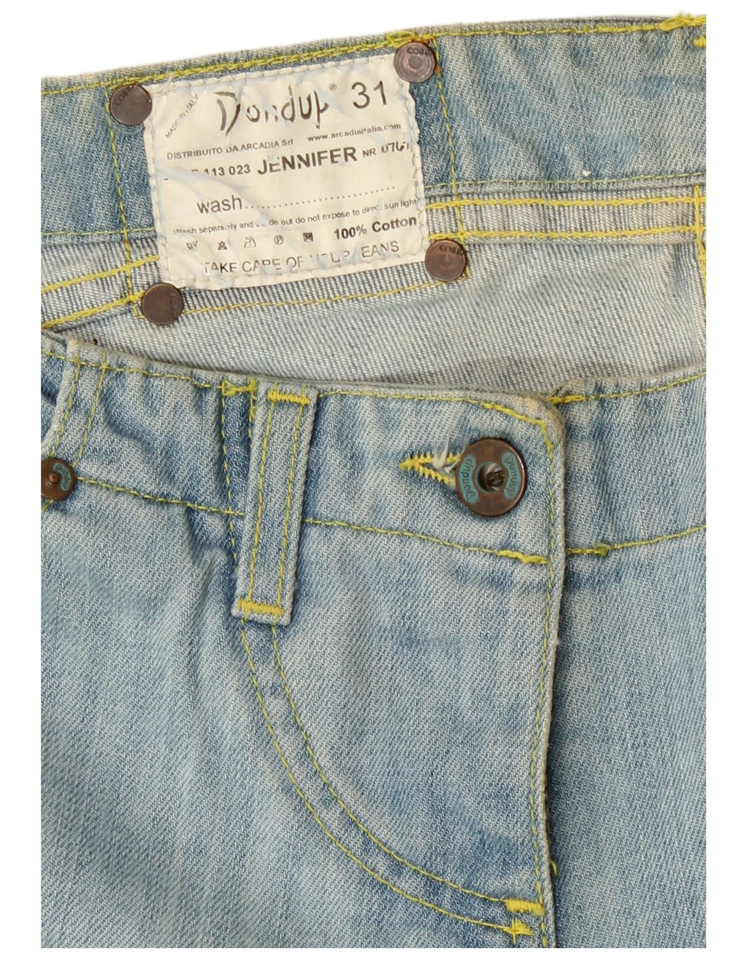 Dondup Womens Bootcut Jeans W31 L34 Blue Cotton