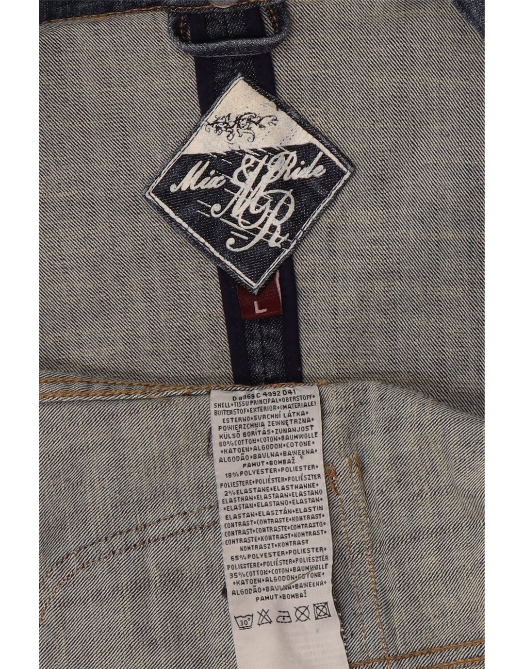 Vintage Womens Denim Jacket UK 14 Large Blue Cotton