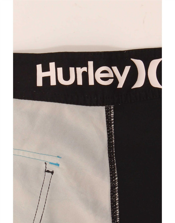 Hurley Mens Graphic Swimming Shorts Medium Black Striped