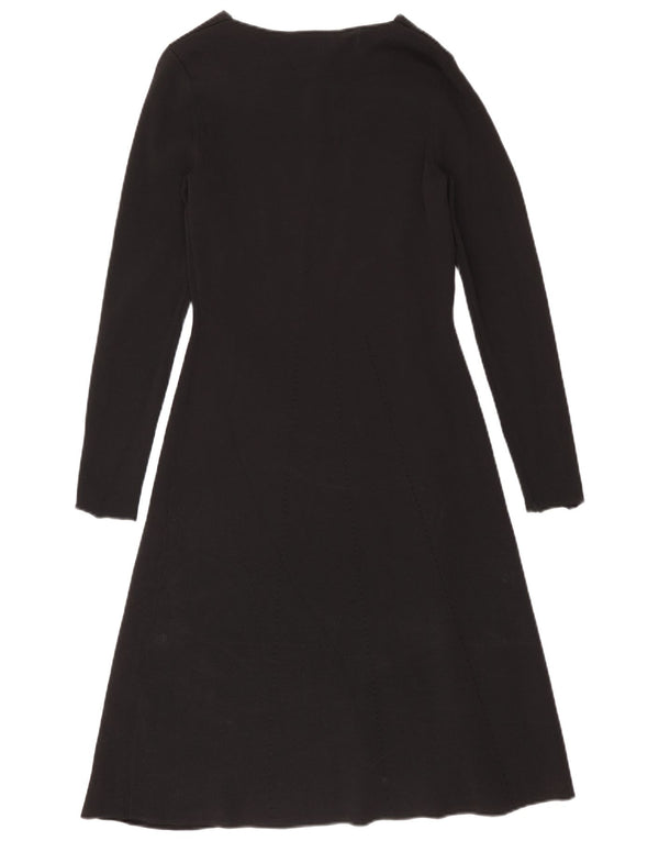 Reiss Womens Jumper Dress UK 10 Small Black Viscose