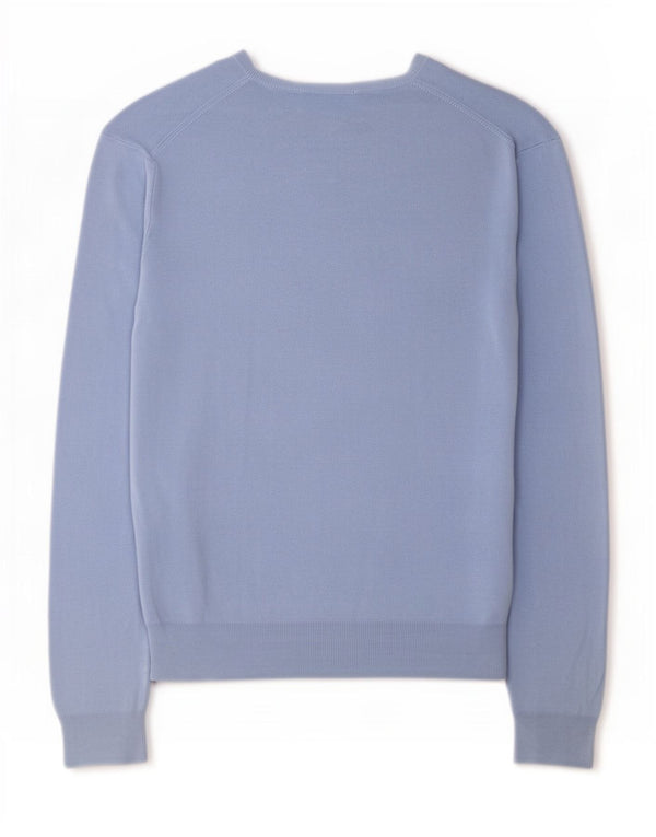 Polo Ralph Lauren Mens V-Neck Jumper Sweater Small Blue Cotton