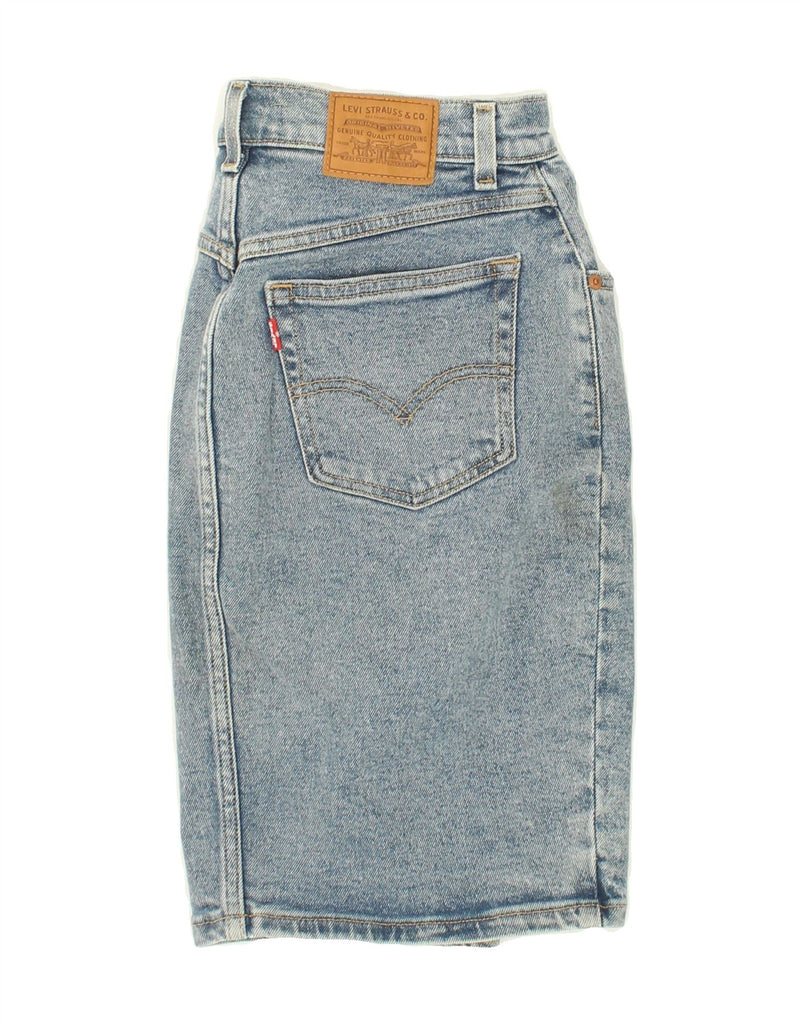 LEVI'S Womens Denim Skirt W27 Small Blue Cotton Vintage Levi's and Second-Hand Levi's from Messina Hembry 