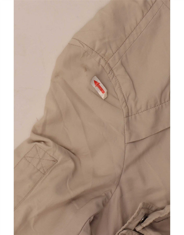 Massimo Dutti Womens Utility Jacket UK 14 Medium Beige Cotton