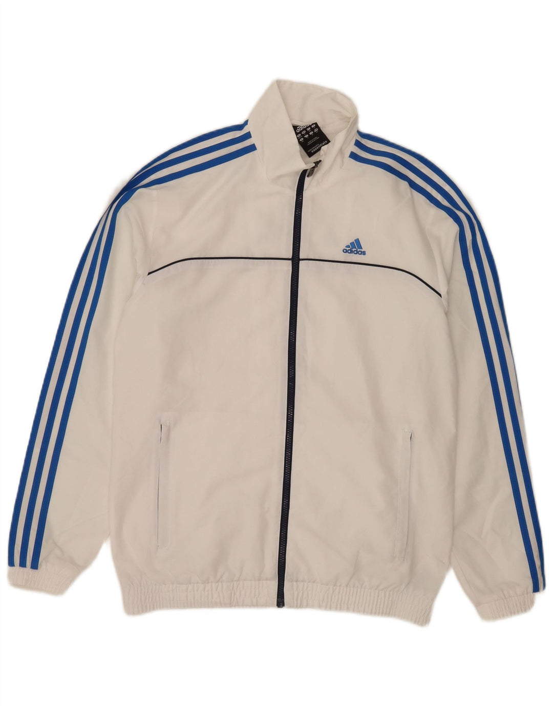 Adidas Mens Graphic Tracksuit Top Jacket UK 36/38 Small White Polyester