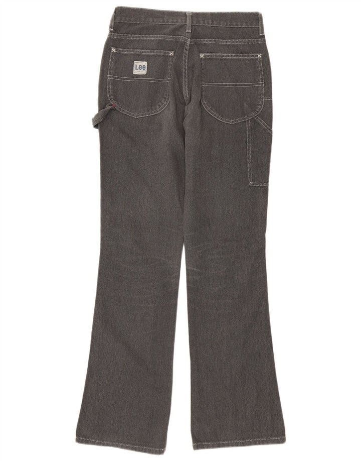 LEE Womens Carpenter Flared Jeans W30 L33 Grey Cotton