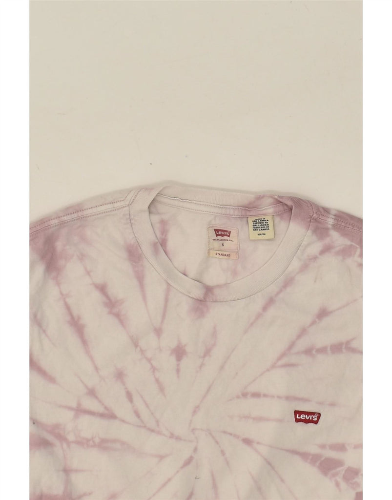 LEVI'S Mens Standard Fit T-Shirt Top Small Pink Tie Dye Cotton Vintage Levi's and Second-Hand Levi's from Messina Hembry 