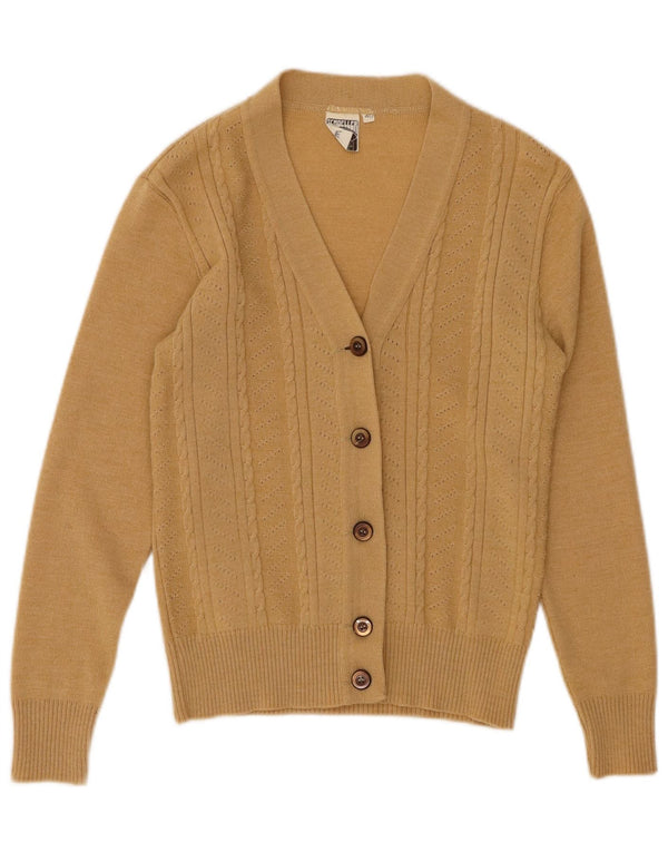 SCHOELLER Womens Cardigan Sweater EU 40 Medium Beige Polyacrylic