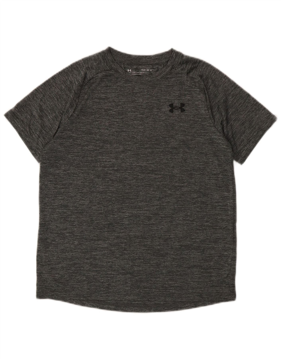 Under Armour Boys T-Shirt Top 11-12 Years Large Grey Flecked Polyester