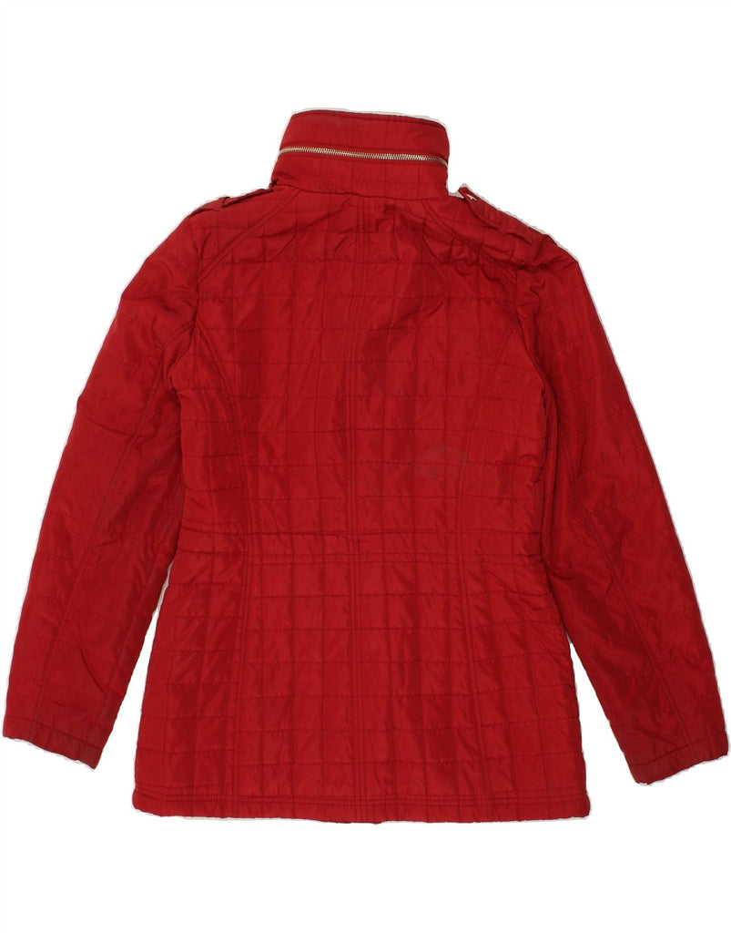 MICHAEL KORS Womens Quilted Jacket UK 10 Small Red Polyester | Vintage Michael Kors | Thrift | Second-Hand Michael Kors | Used Clothing | Messina Hembry 