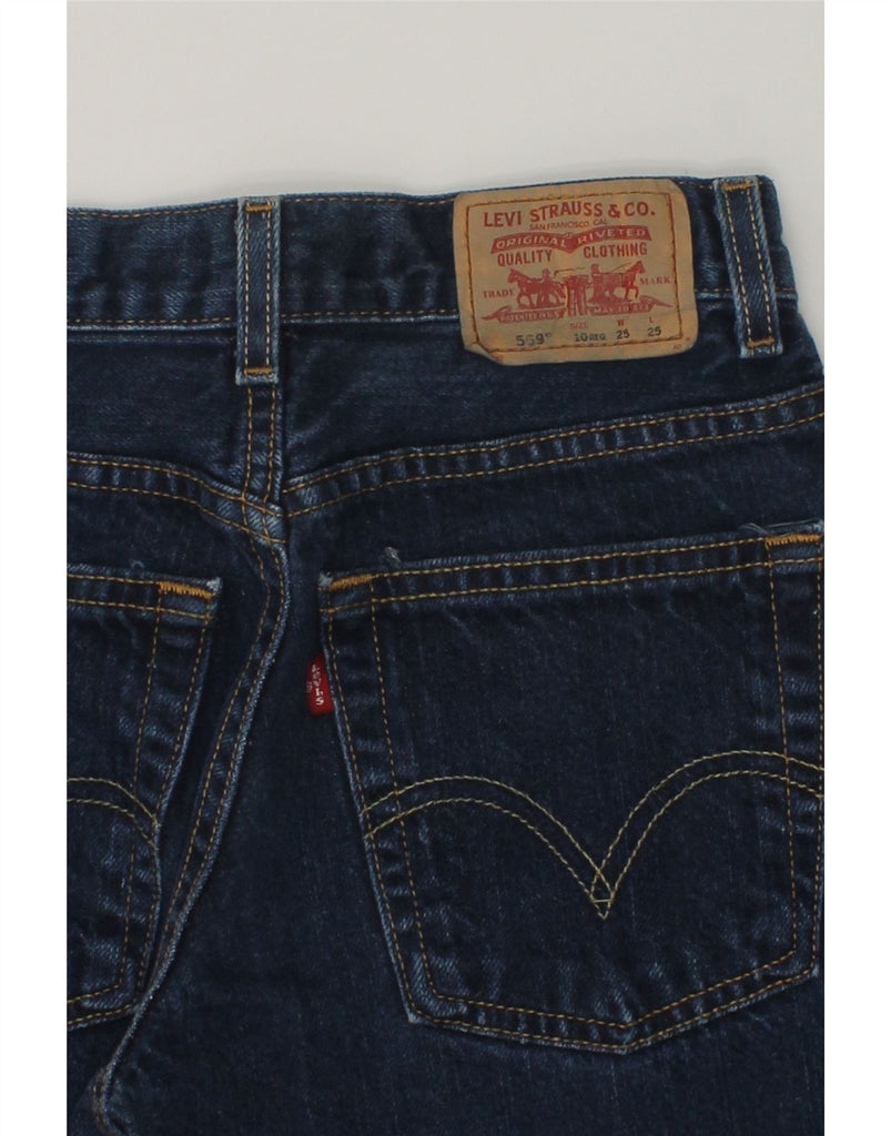 LEVI'S Boys 569 Loose Fit Straight Jeans 9-10 Years W25 L25 Navy Blue | Vintage Levi's | Thrift | Second-Hand Levi's | Used Clothing | Messina Hembry 