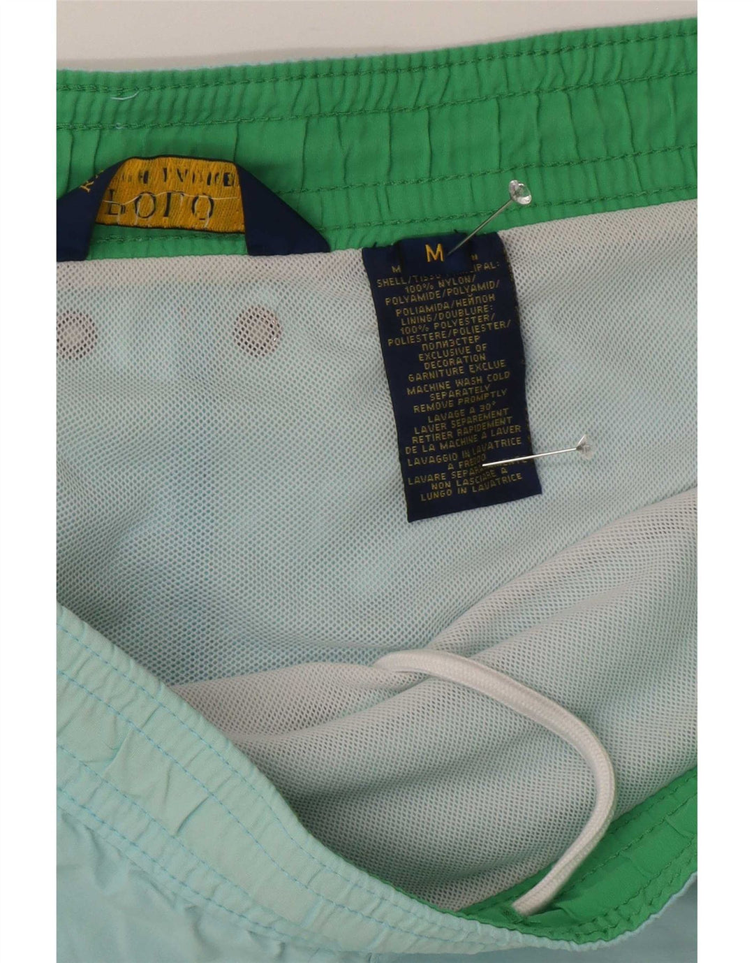 Polo Ralph Lauren Mens Swimming Shorts Medium Blue Nylon