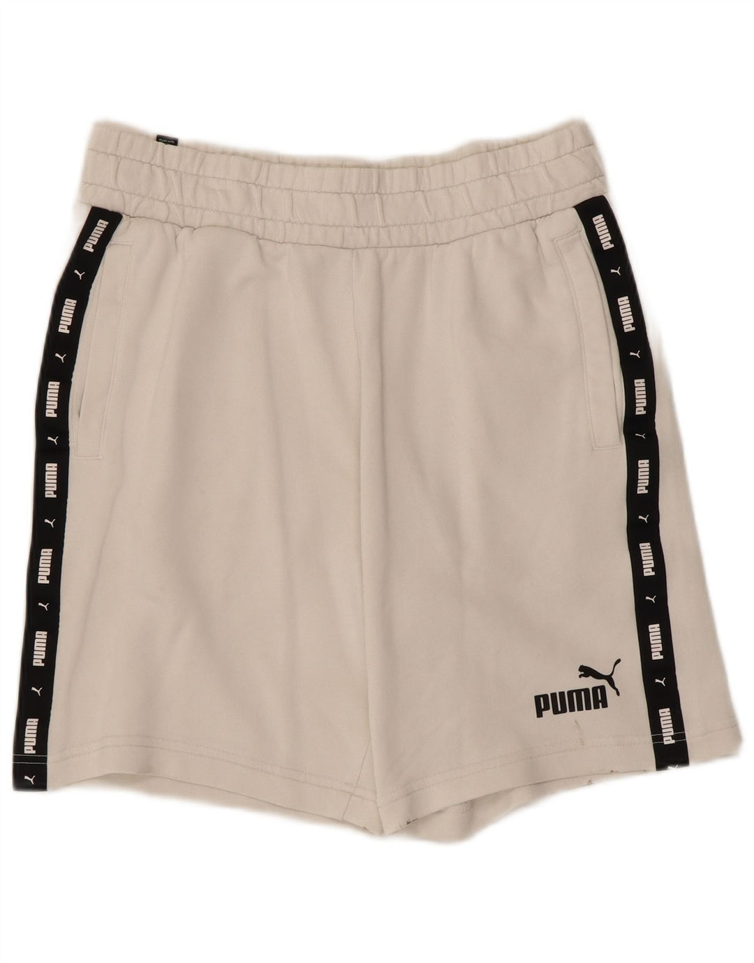 Puma Mens Graphic Sport Shorts Large  White Cotton