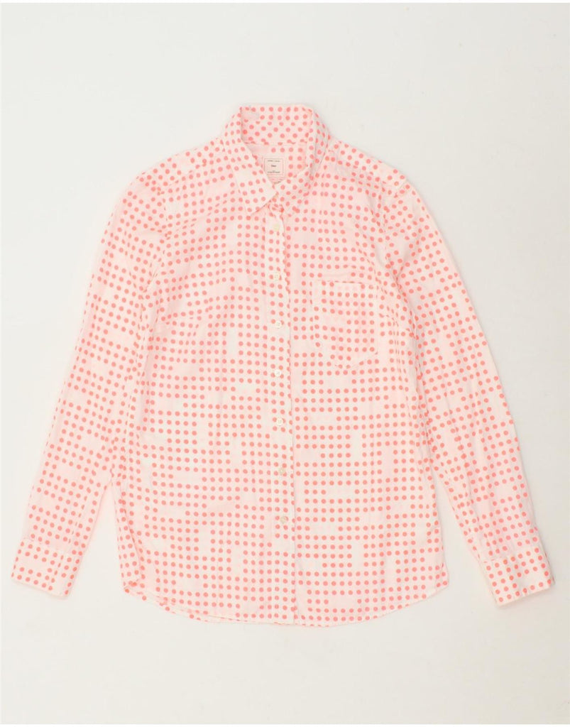 GAP Womens Shirt UK 6 XS Pink Polka Dot Cotton Vintage Gap and Second-Hand Gap from Messina Hembry 