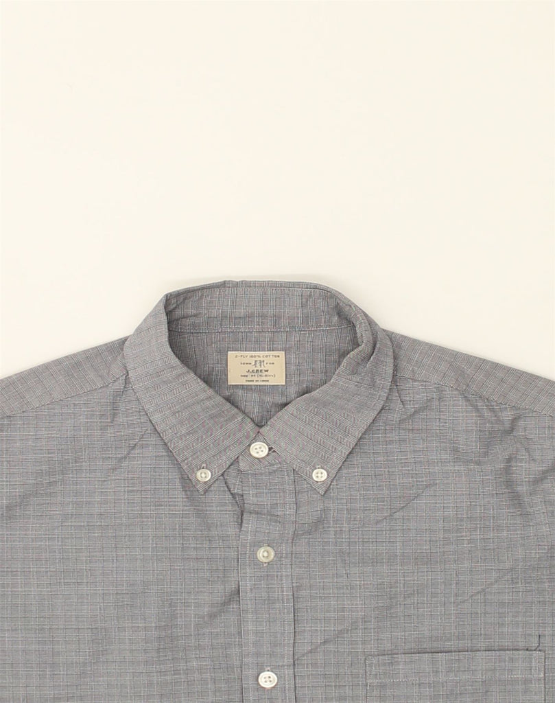 J. CREW Mens Shirt Medium Grey Check Cotton | Vintage J. Crew | Thrift | Second-Hand J. Crew | Used Clothing | Messina Hembry 