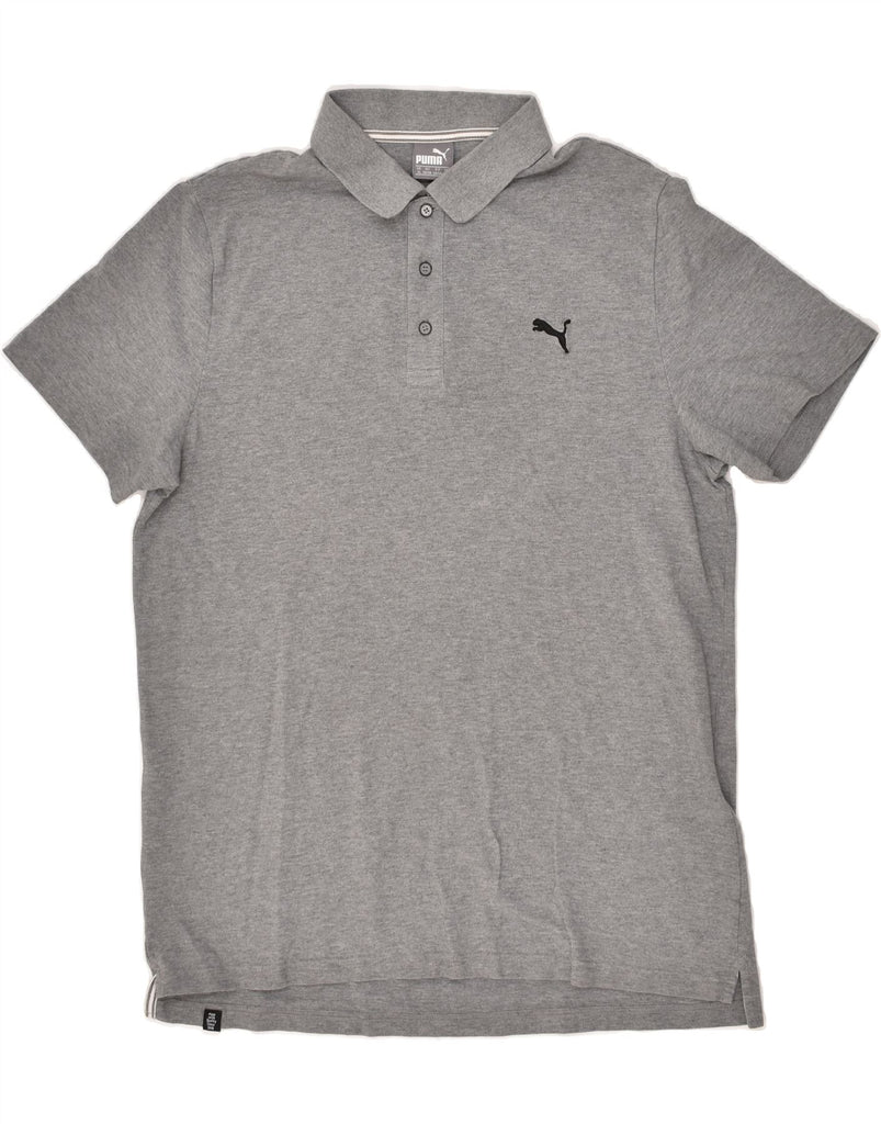 PUMA Mens Polo Shirt XL Grey Cotton | Vintage Puma | Thrift | Second-Hand Puma | Used Clothing | Messina Hembry 