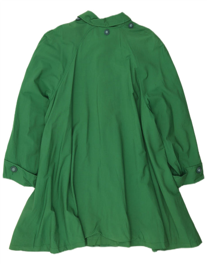 VINTAGE Womens Oversized Overcoat EU 46 XL Green Viscose