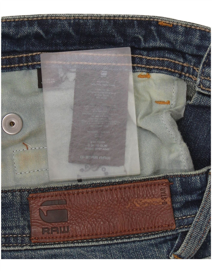 G-STAR Mens Slim Jeans W32 L34  Blue Cotton