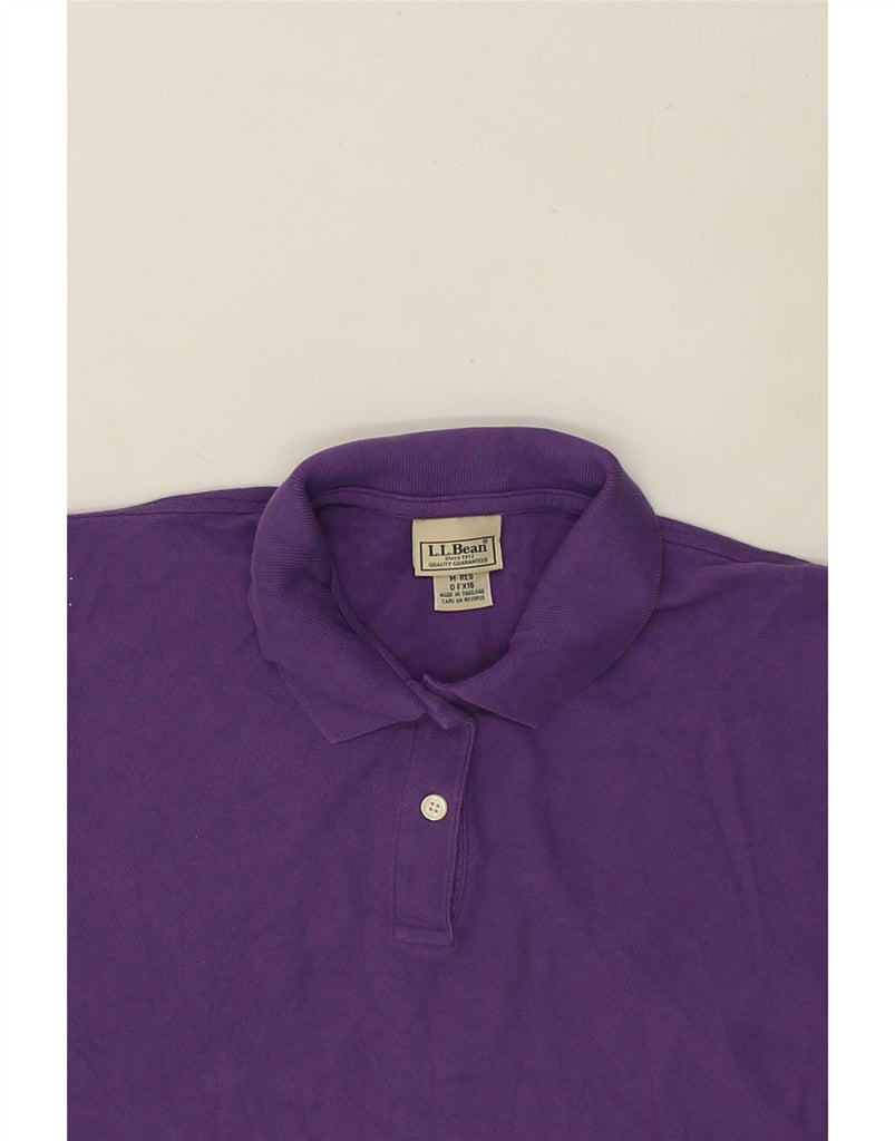 L.L.BEAN Womens Polo Shirt UK 14 Medium Purple Cotton | Vintage L.L.Bean | Thrift | Second-Hand L.L.Bean | Used Clothing | Messina Hembry 