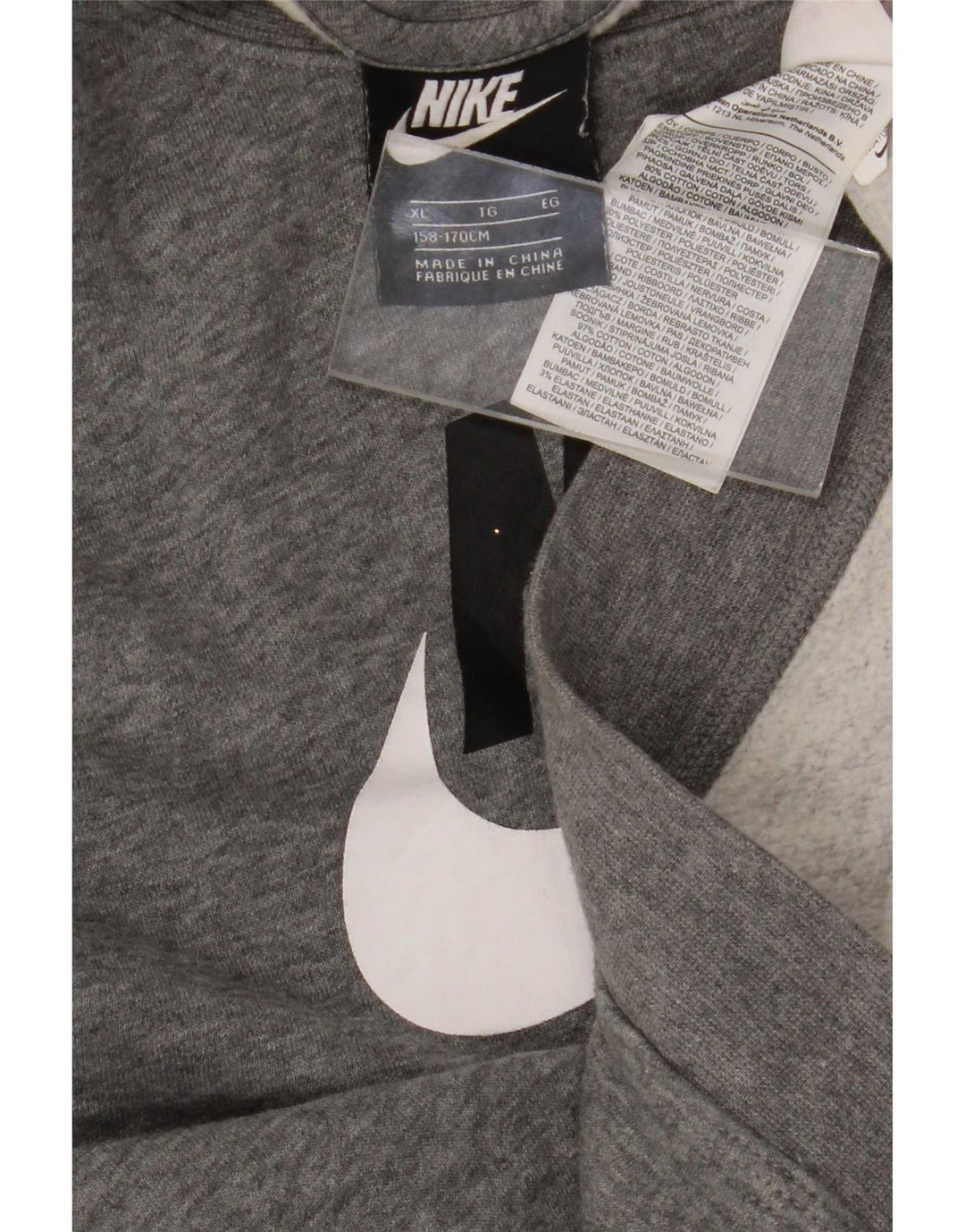 Nike Boys Graphic Sweatshirt Jumper 13-14 Years XL Grey Cotton
