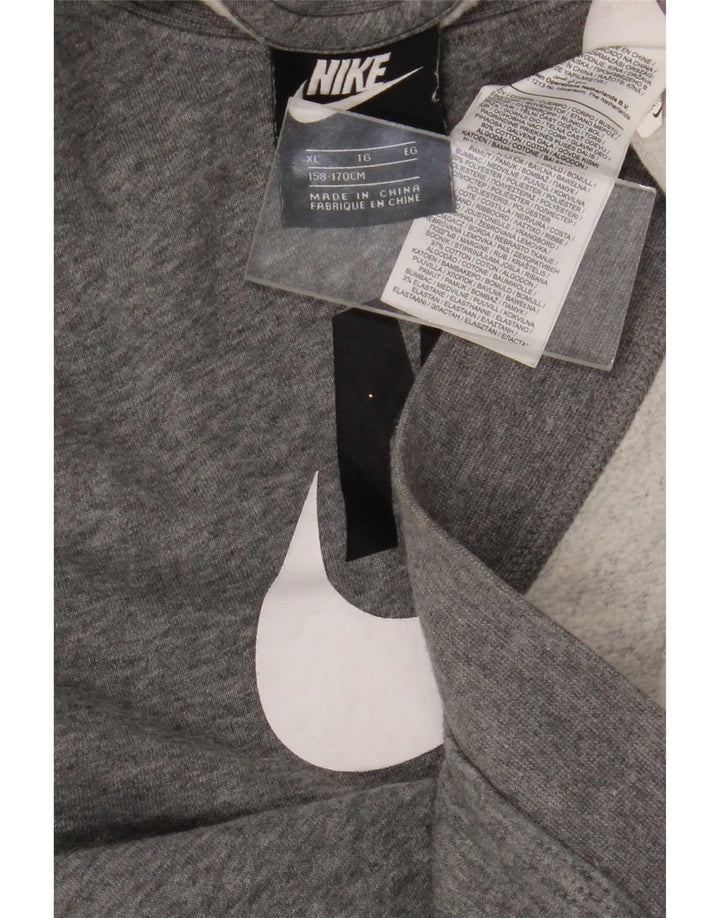 Nike Boys Graphic Sweatshirt Jumper 13-14 Years XL Grey Cotton