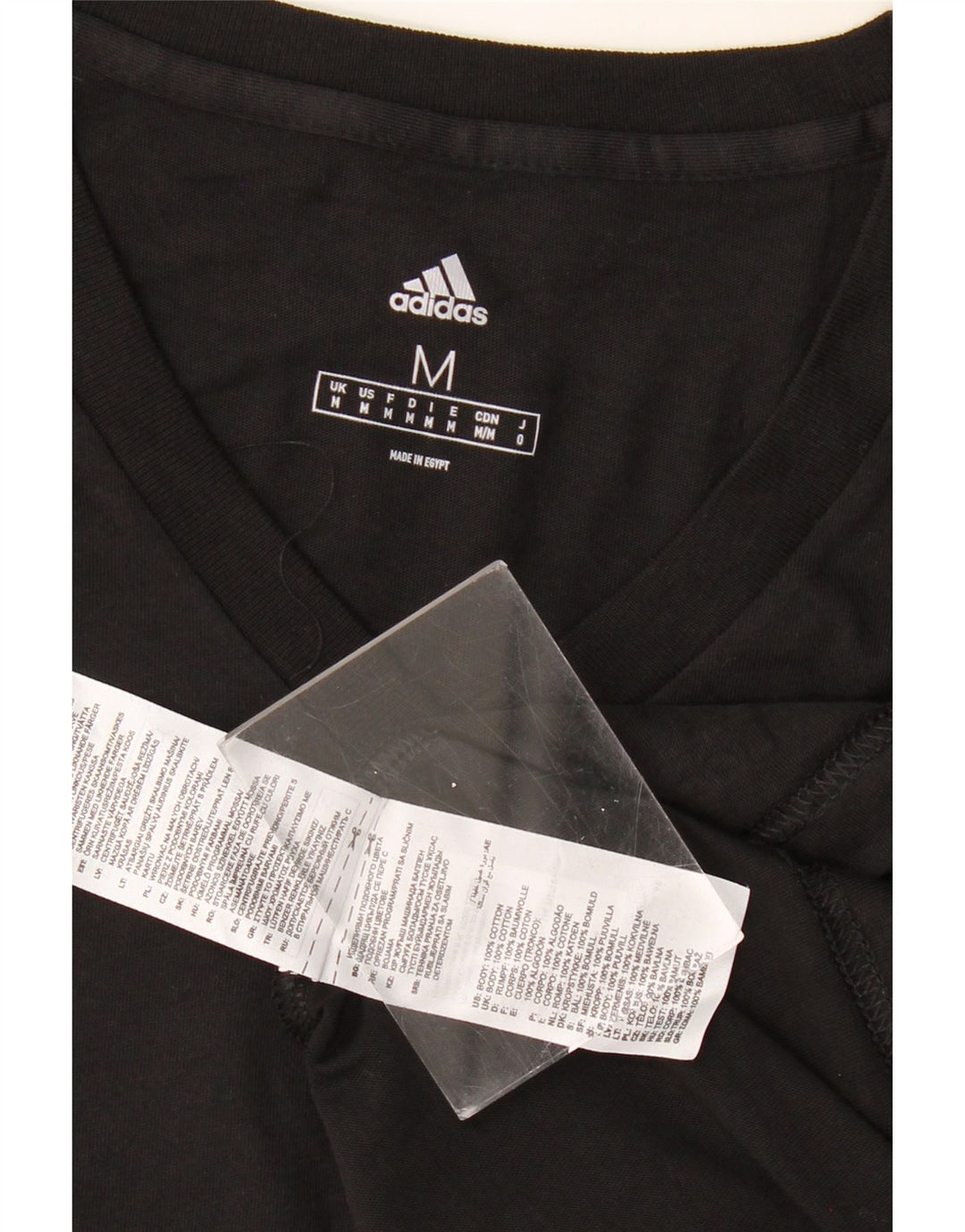 ADIDAS Mens T-Shirt Top Medium Black Cotton