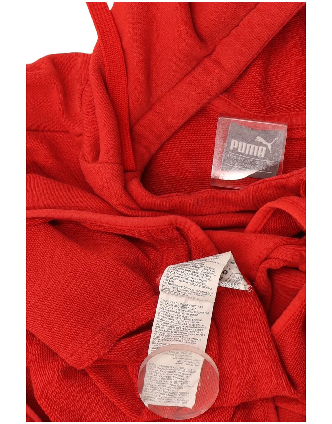 Puma Mens Hoodie Jumper Large Red Cotton