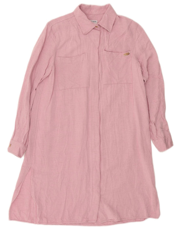 U.S. Polo Assn. Womens Shirt Dress EU 38 Medium Pink Viscose