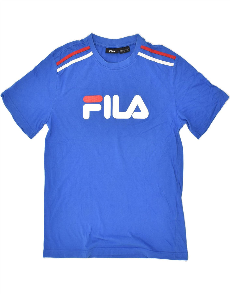 FILA Mens Graphic T-Shirt Top Small Blue Cotton | Vintage Fila | Thrift | Second-Hand Fila | Used Clothing | Messina Hembry 