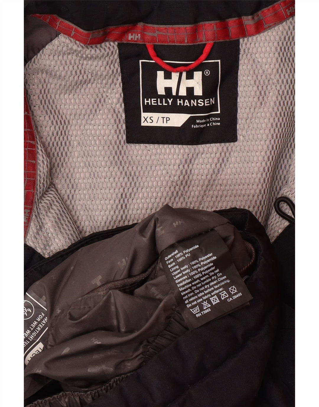 HELLY HANSEN Mens Graphic Windbreaker Jacket UK 34 XS Black Colourblock