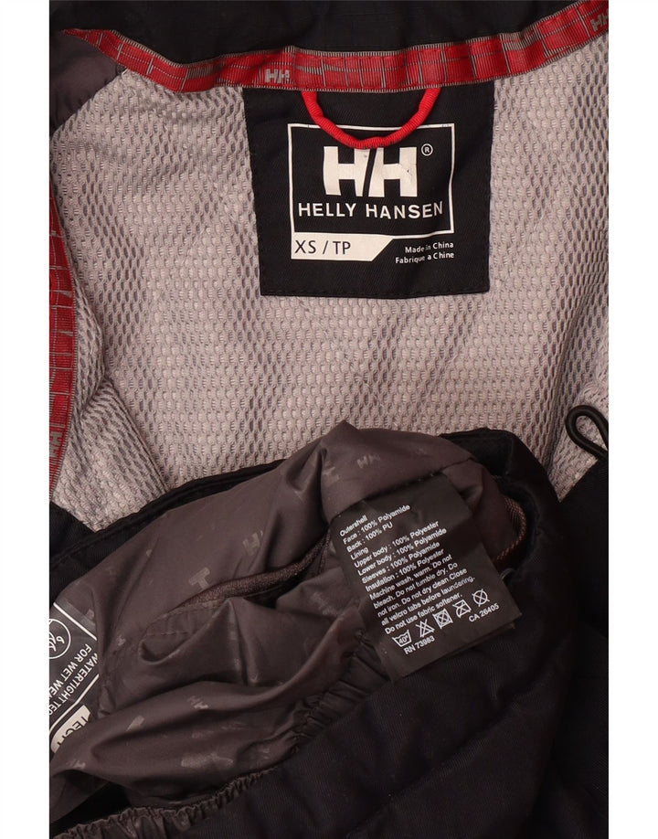 HELLY HANSEN Mens Graphic Windbreaker Jacket UK 34 XS Black Colourblock