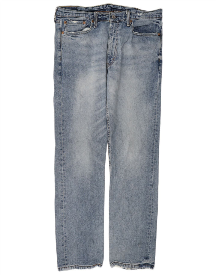 Levi's Mens 513 Slim Straight Jeans W34 L32 Blue Cotton