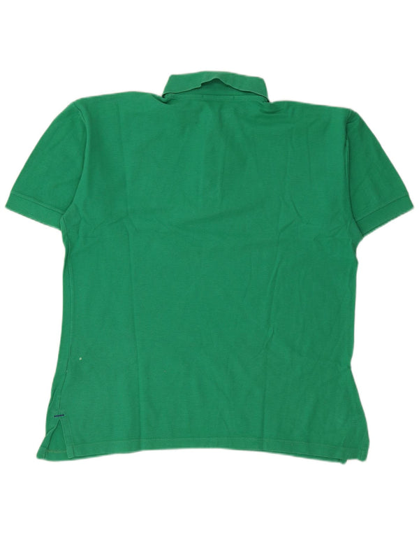 BEST COMPANY Mens Polo Shirt Medium Green Cotton