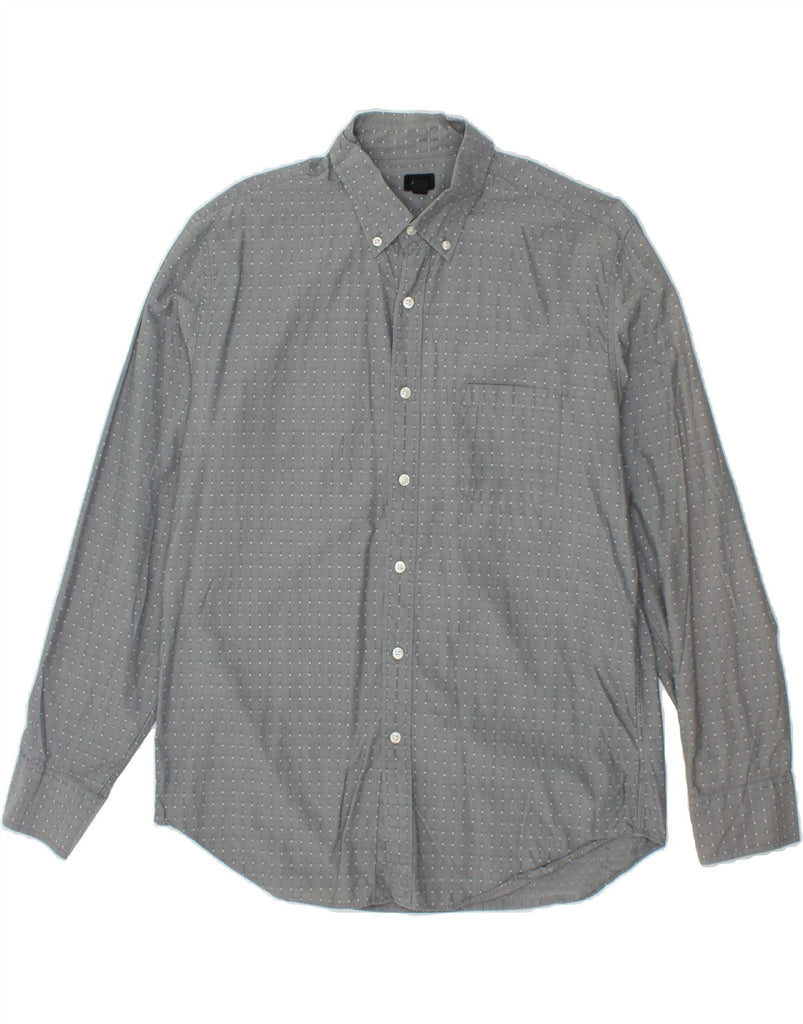 J. CREW Mens Shirt Large Grey Geometric | Vintage J. Crew | Thrift | Second-Hand J. Crew | Used Clothing | Messina Hembry 