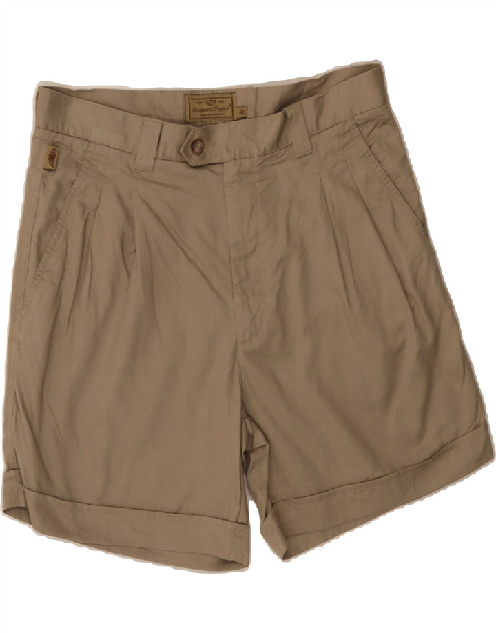 EUROPEAN PROJECT Womens Pegged Chino Shorts IT 48 Medium W30  Beige Cotton Vintage European Project and Second-Hand European Project from Messina Hembry 