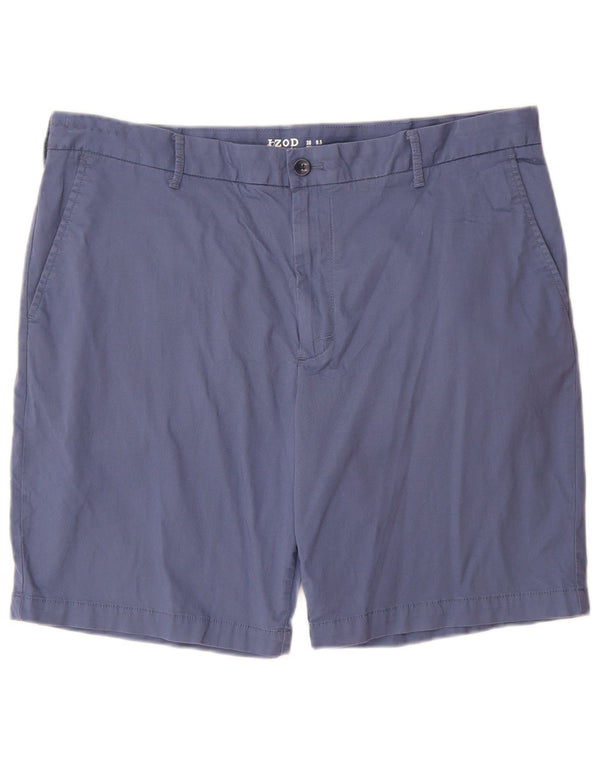 IZOD Mens Salt Water Chino Shorts W38 XL Blue Cotton