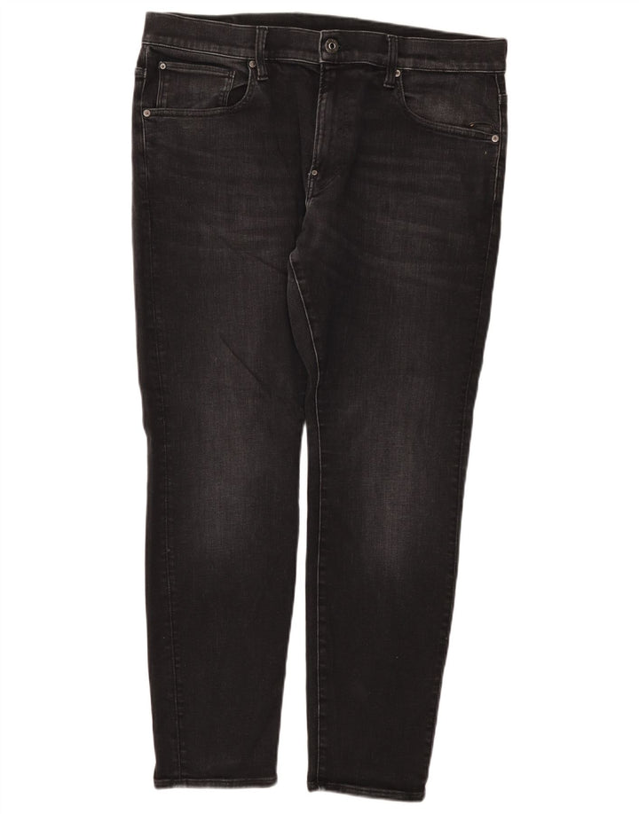 G-Star Mens Slim Jeans W36 L30 Black Cotton