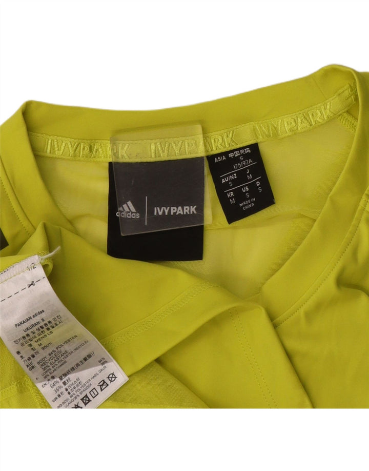 Adidas Mens Ivy Park See Through Top Long Sleeve Small Yellow Polyester