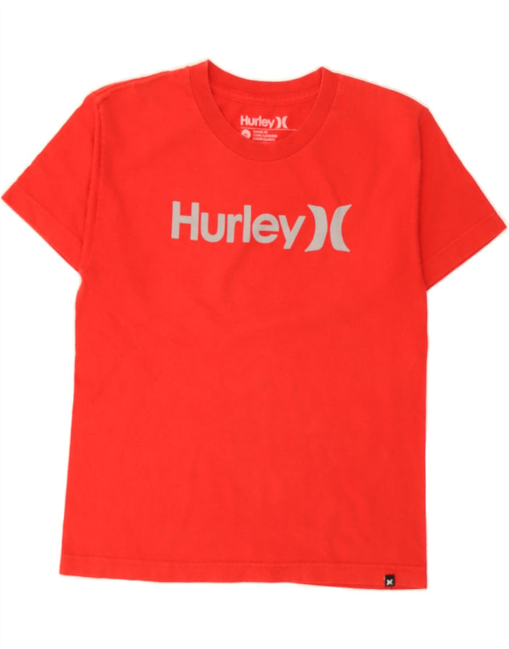 HURLEY Boys Graphic T-Shirt Top 13-14 Years Medium Red Cotton Vintage Hurley and Second-Hand Hurley from Messina Hembry 