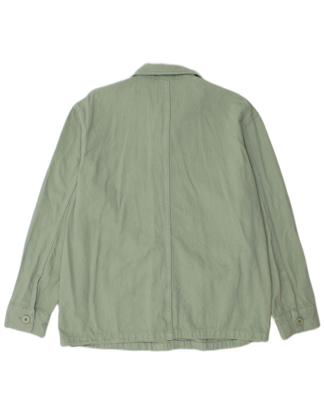 Zara Mens Utility Jacket UK 38 Medium Green Cotton