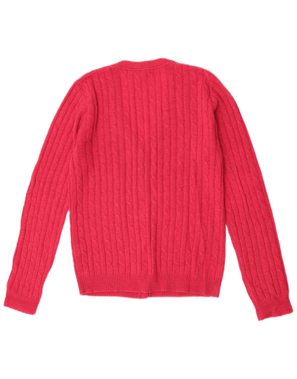 Crew Clothing Womens Cardigan Sweater UK 14 Large Pink Acrylic