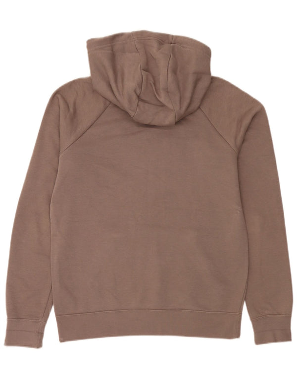 Nike Womens Oversized Hoodie Jumper UK 6 XS Grey Cotton