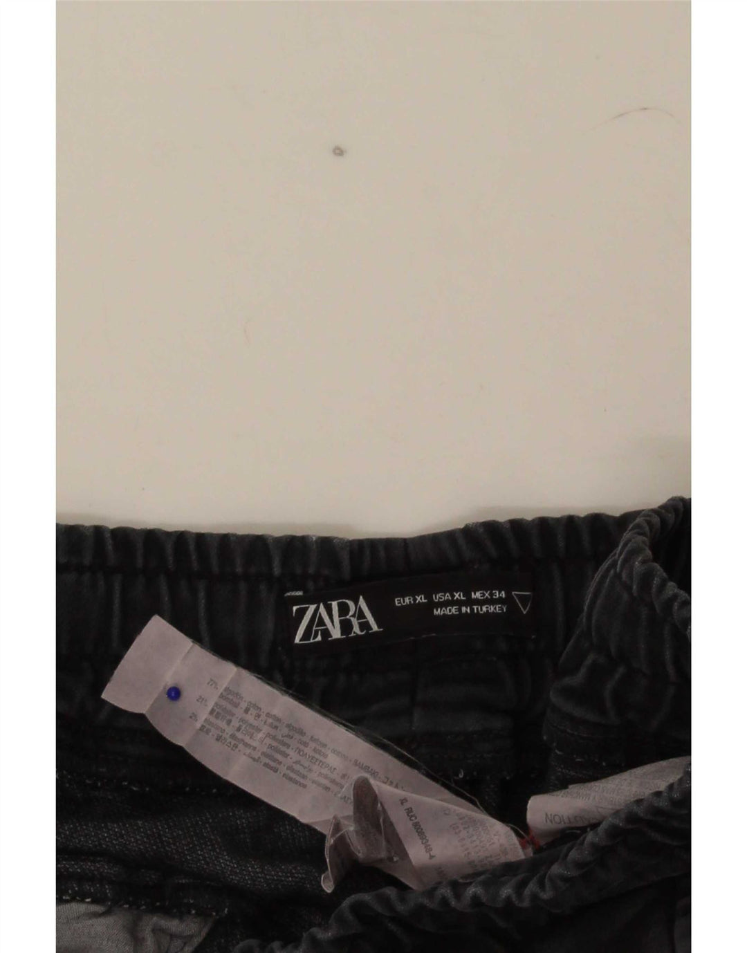 Zara Mens Chino Shorts XL W34 Grey Cotton