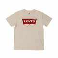 LEVI'S Mens Graphic T-Shirt Top Small Off White Cotton